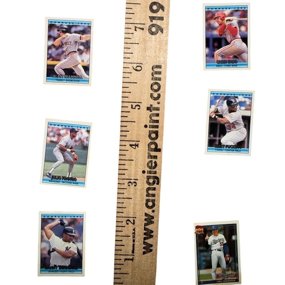 1992 Donruss Mini Baseball Card Lot 15 Cards + Wrapper Insert Henderson - Picture 4 of 10